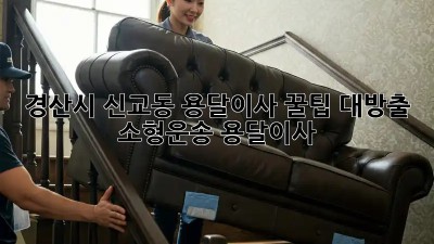 경산시 신교동 용달이사🚚 꿀팁 대방출! #소형운송 #용달이사